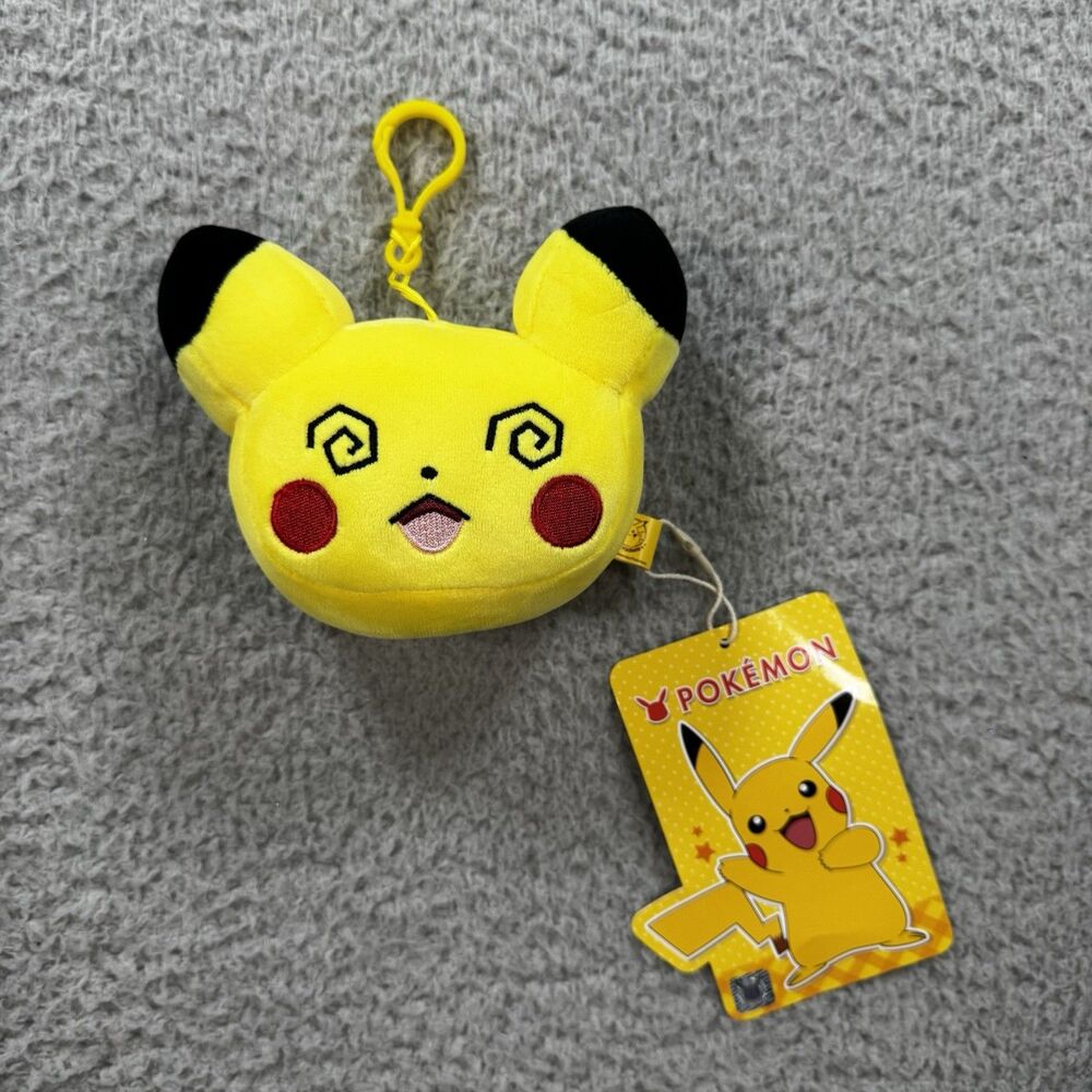 Vintage Pikachu Pokemon Plush Clip Keychain Korean Exclusive 2005